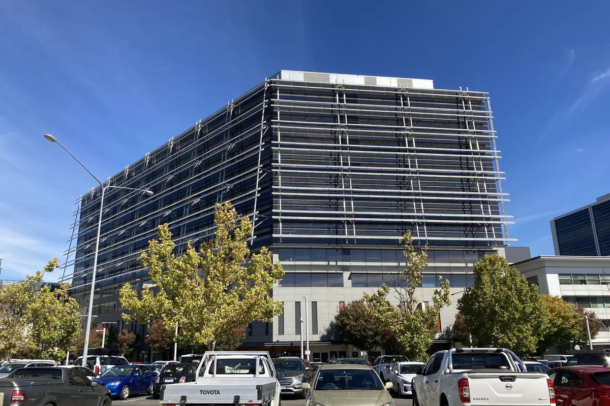 Australian Taxation Office building and car park in Canberra