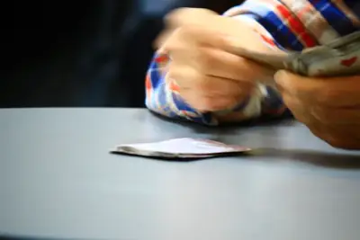 Croupier at a casino table