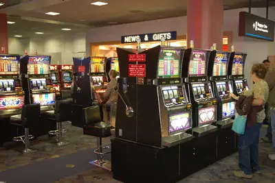 Slot machines in a casino