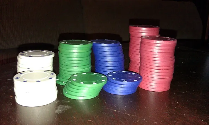 Coloured chip stacks