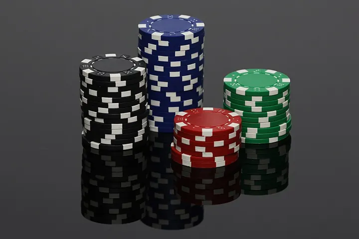 Stacks of casino chips