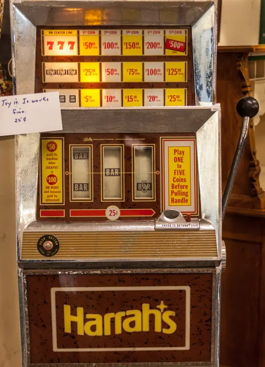 Vintage one-armed bandit slot machine